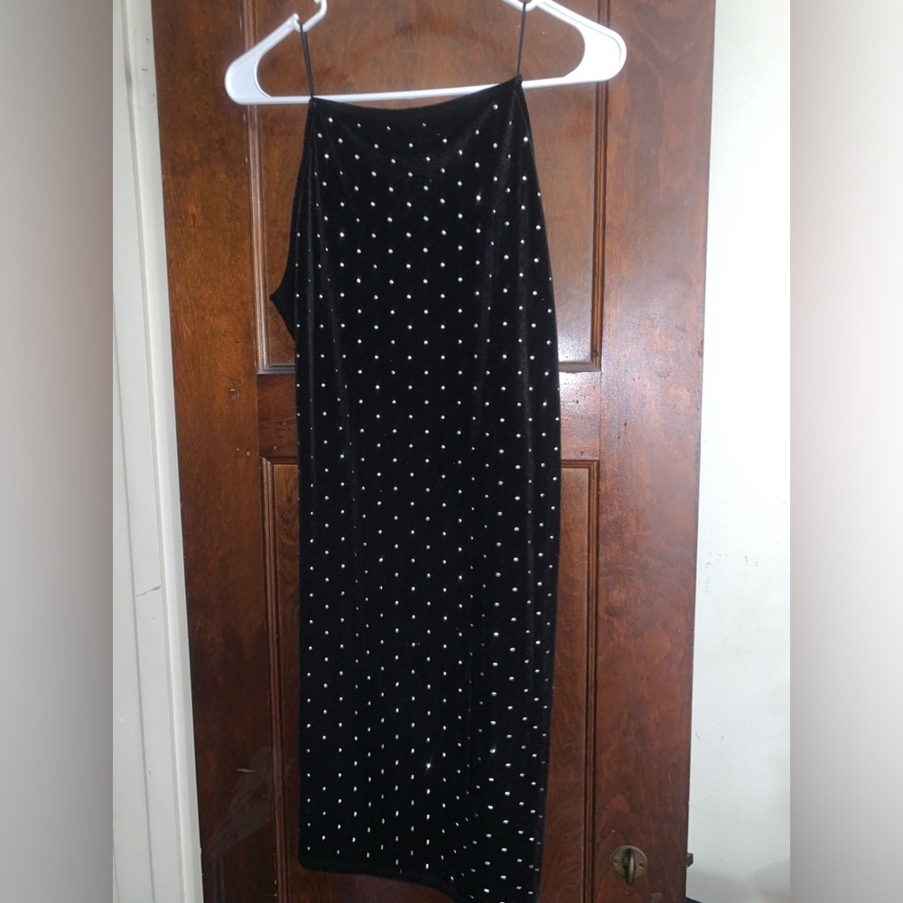 Black Rhinestone Dress